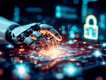 robot-hand-interacting-with-digital-circuit-board-scaled