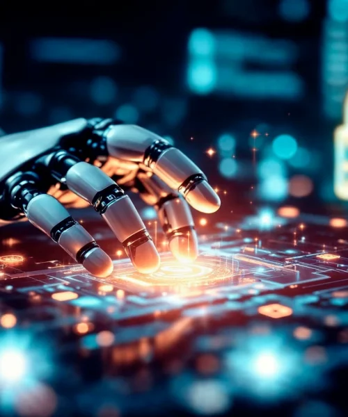 robot-hand-interacting-with-digital-circuit-board-scaled